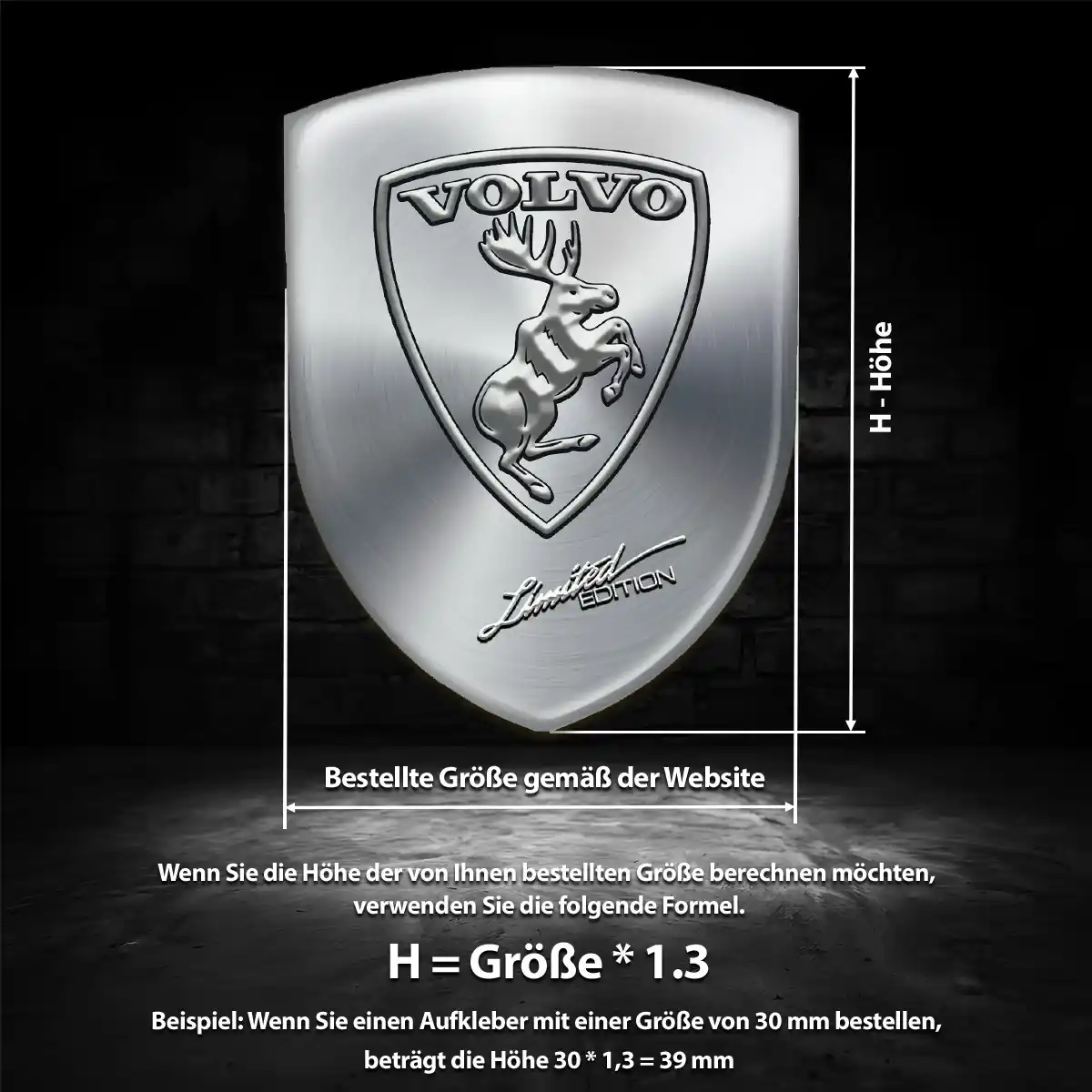 Volvo Aufkleber Wappen Auto Premiumqualität