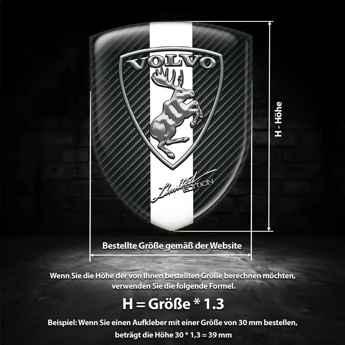 Volvo Aufkleber Wappen Emblem Anspruchsvolles Design