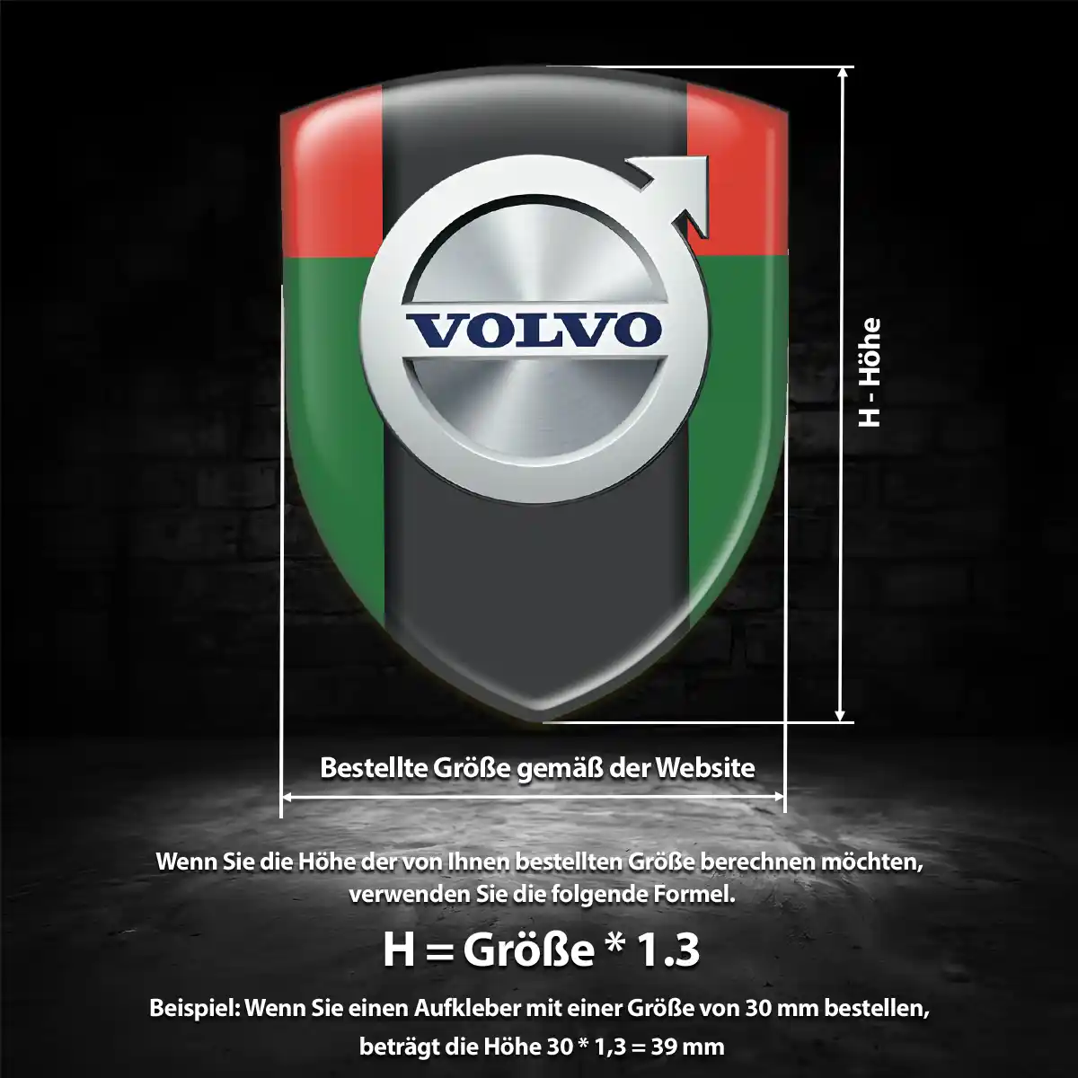 Volvo Aufkleber Wappen Emblem Auto Premium-Edition
