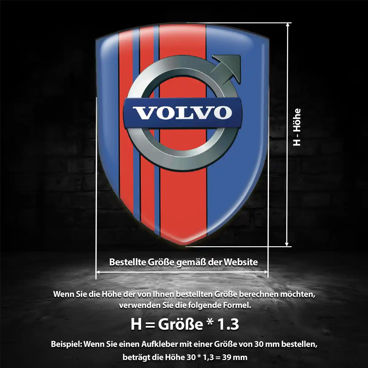 Volvo Aufkleber Wappen Emblem Auto Premiumqualität