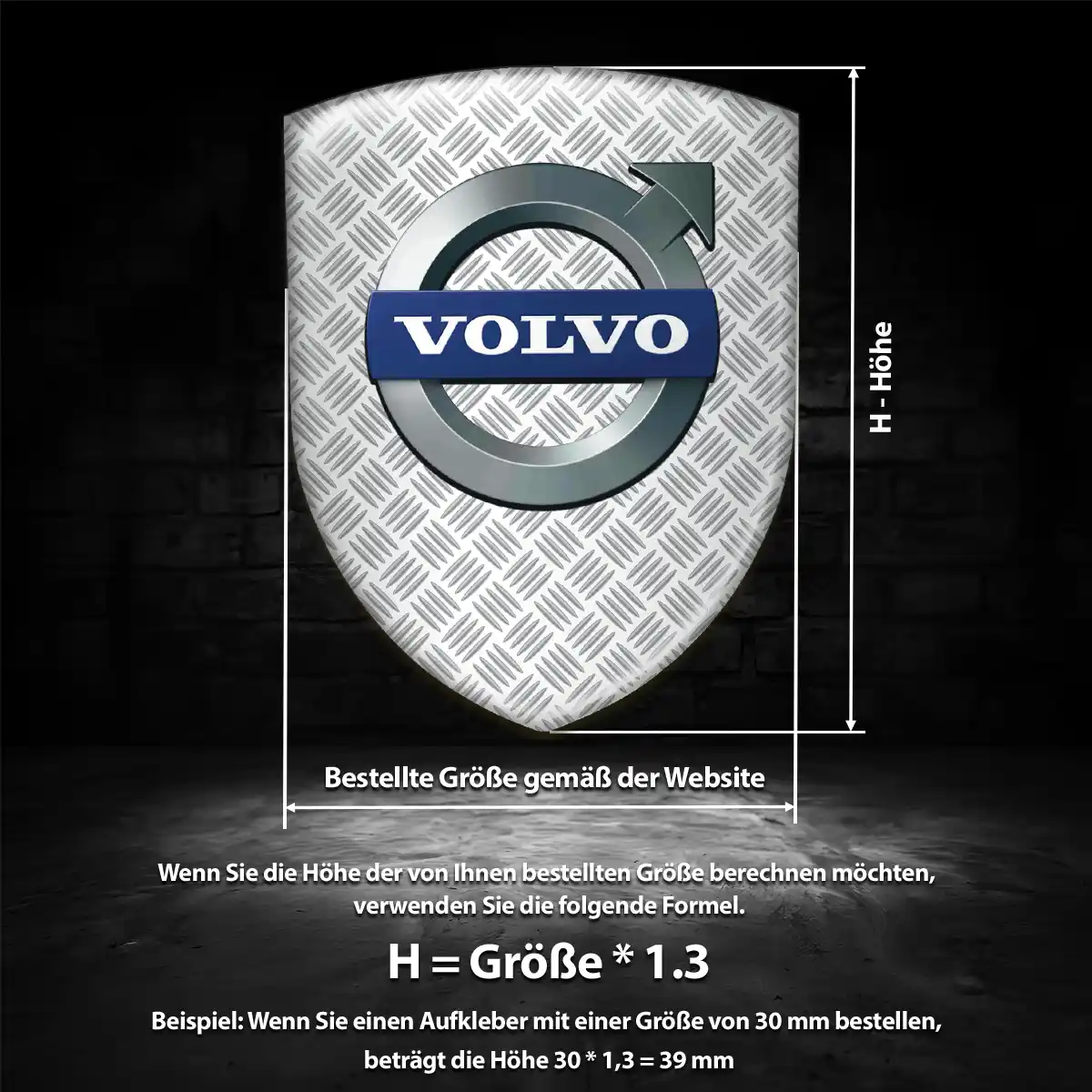 Volvo Aufkleber Wappen Emblem Edles Design