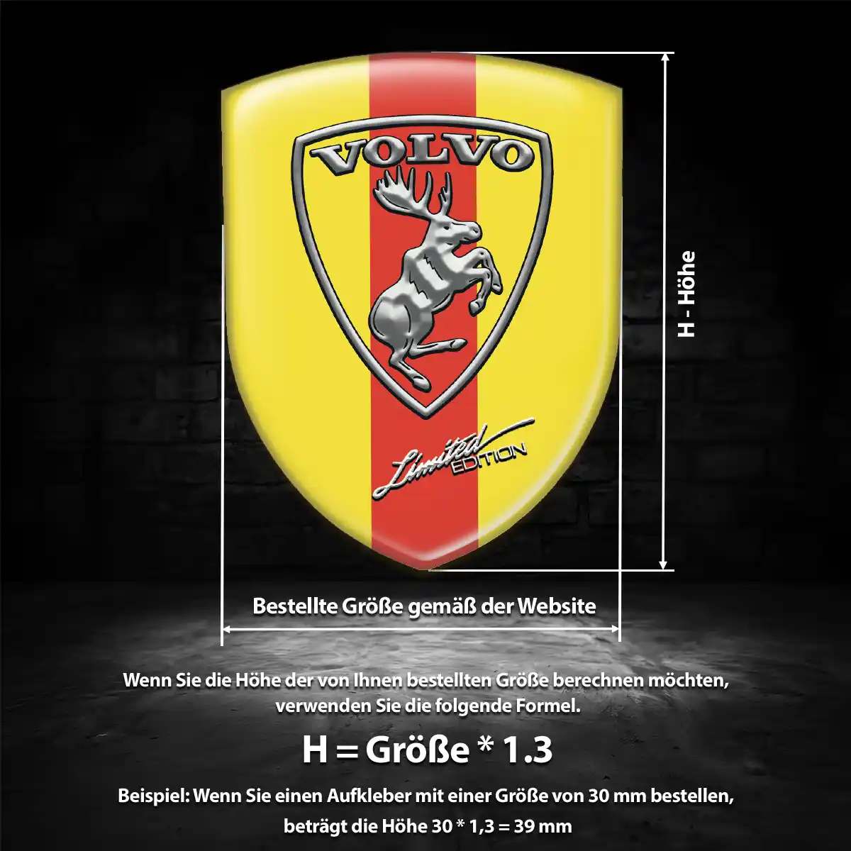 Volvo Aufkleber Wappen Emblem Erstklassige Qualität