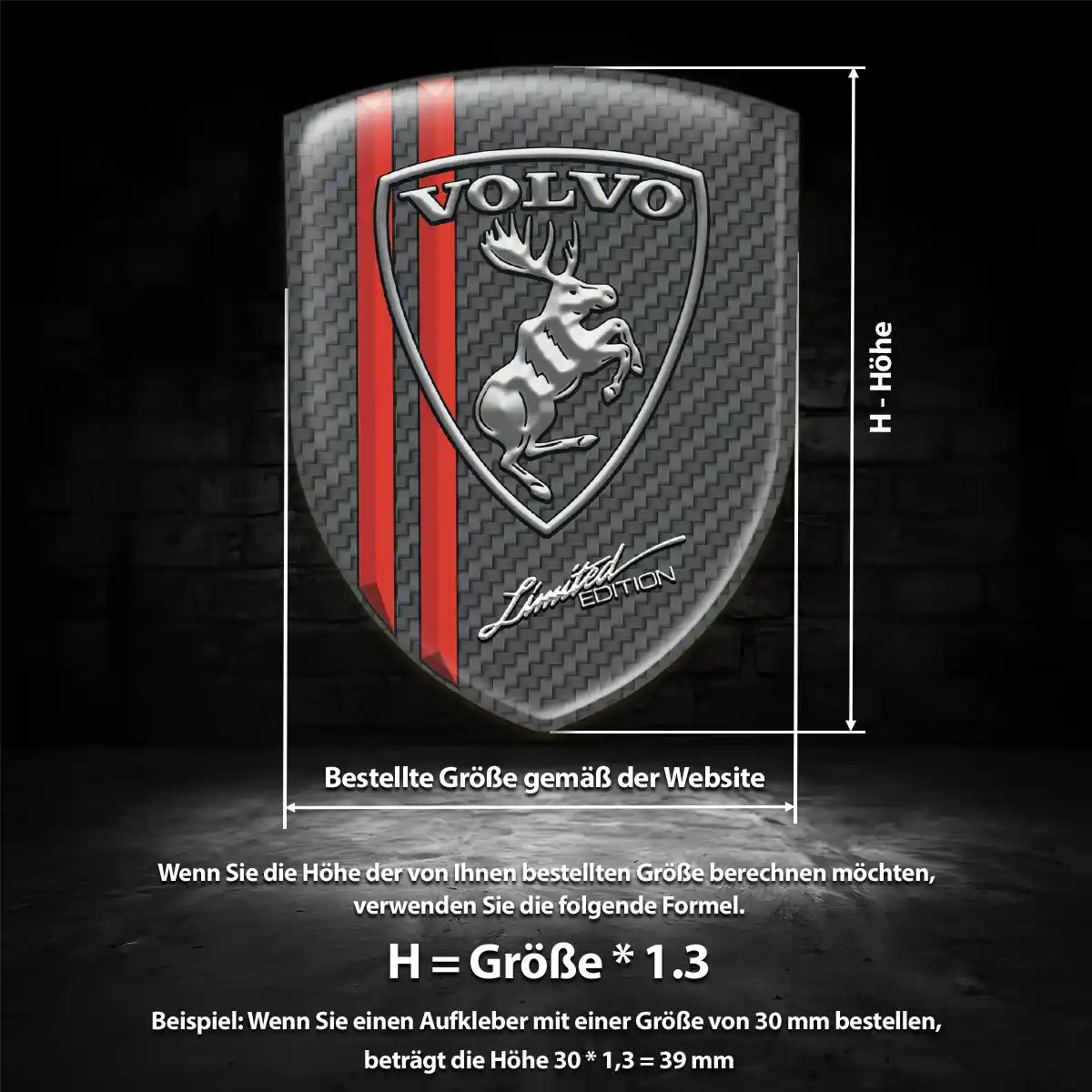 Volvo Aufkleber Wappen Emblem Interieurdesign