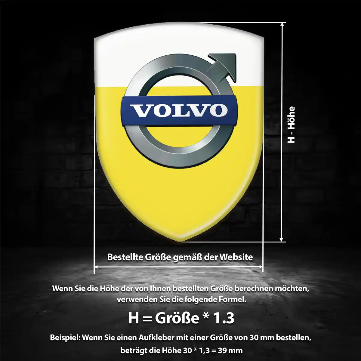 Volvo Aufkleber Wappen Emblem Modernes Design