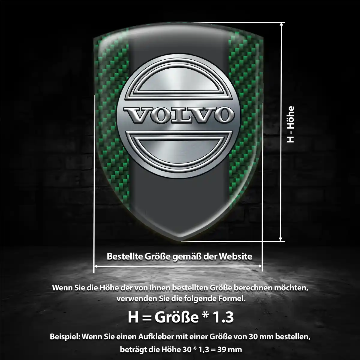 Volvo Aufkleber Wappen Emblem Premium-Edition