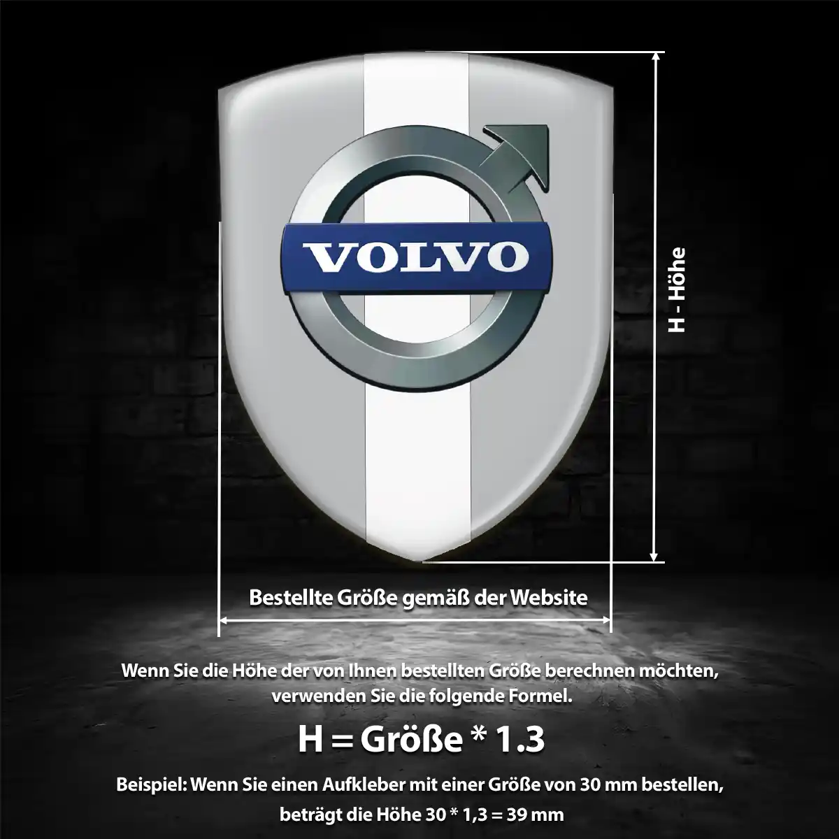 Volvo Aufkleber Wappen Emblem Tuningfahrzeug