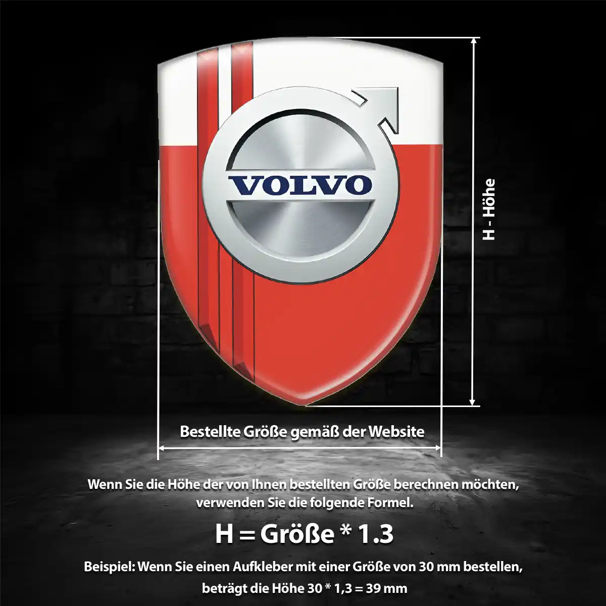 Volvo Aufkleber Wappen Erstklassige Qualität
