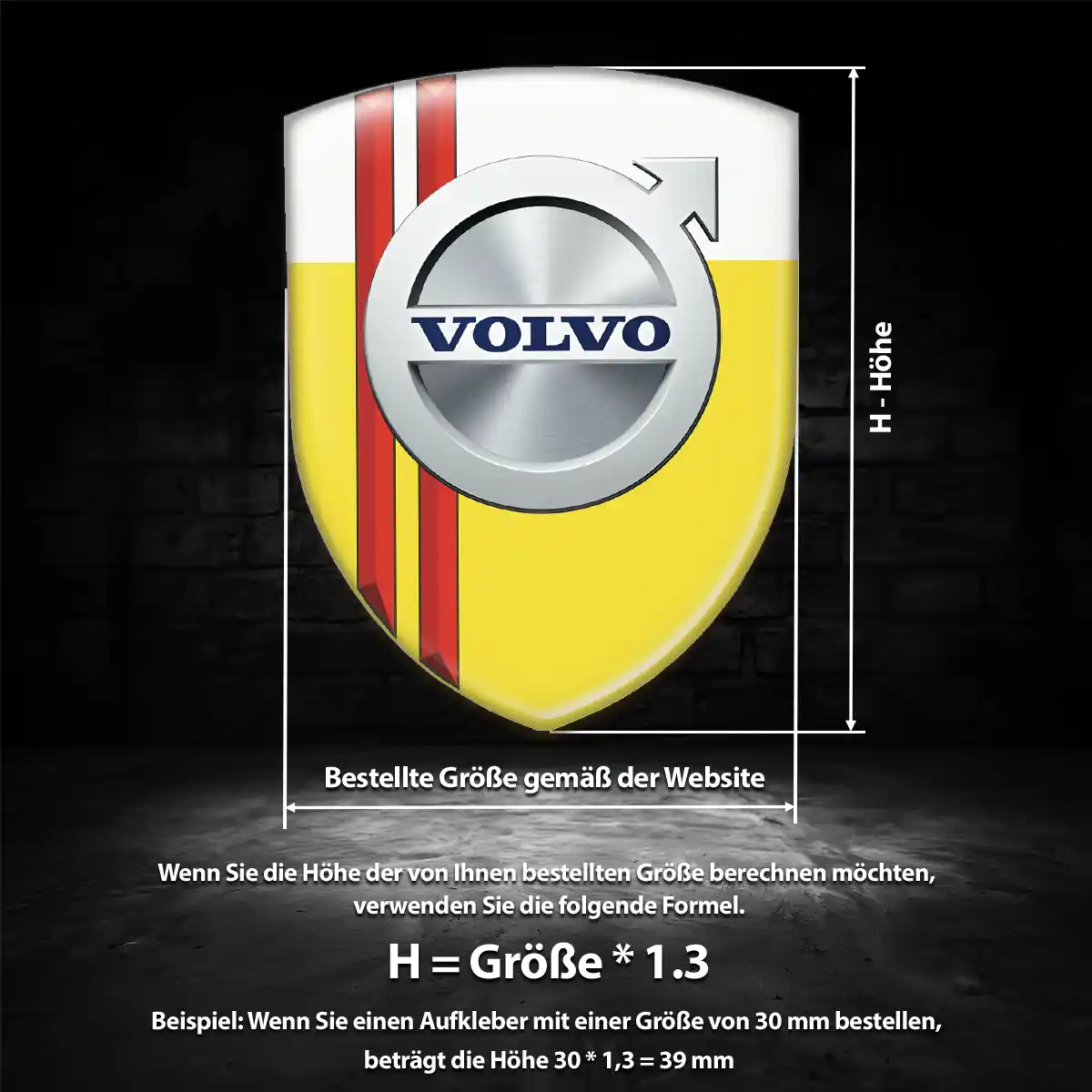 Volvo Aufkleber Wappen Hochwertiges Harz