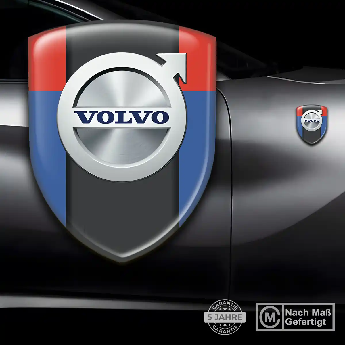 Volvo Aufkleber Wappen Stilvolles Design