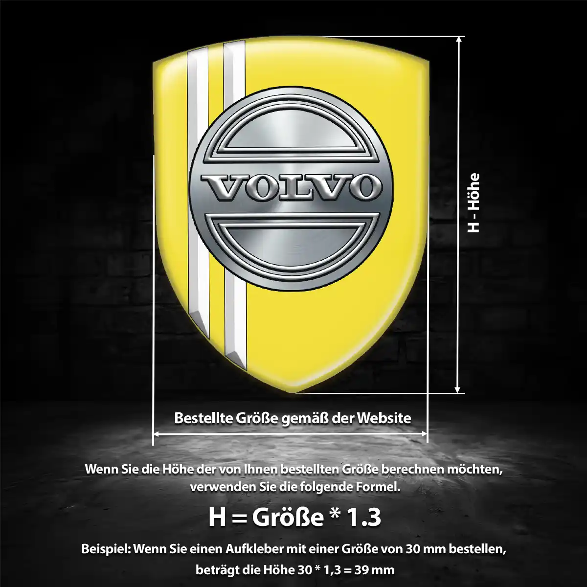 Volvo Emblem Aufkleber Auto Exterieurdesign
