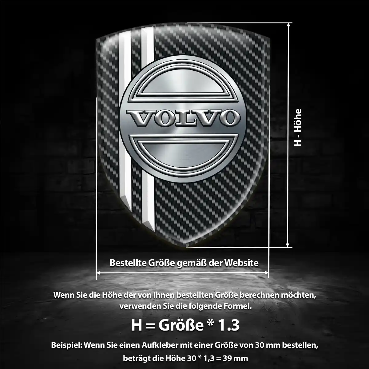 Volvo Emblem Aufkleber Auto Hochwertiges Harz