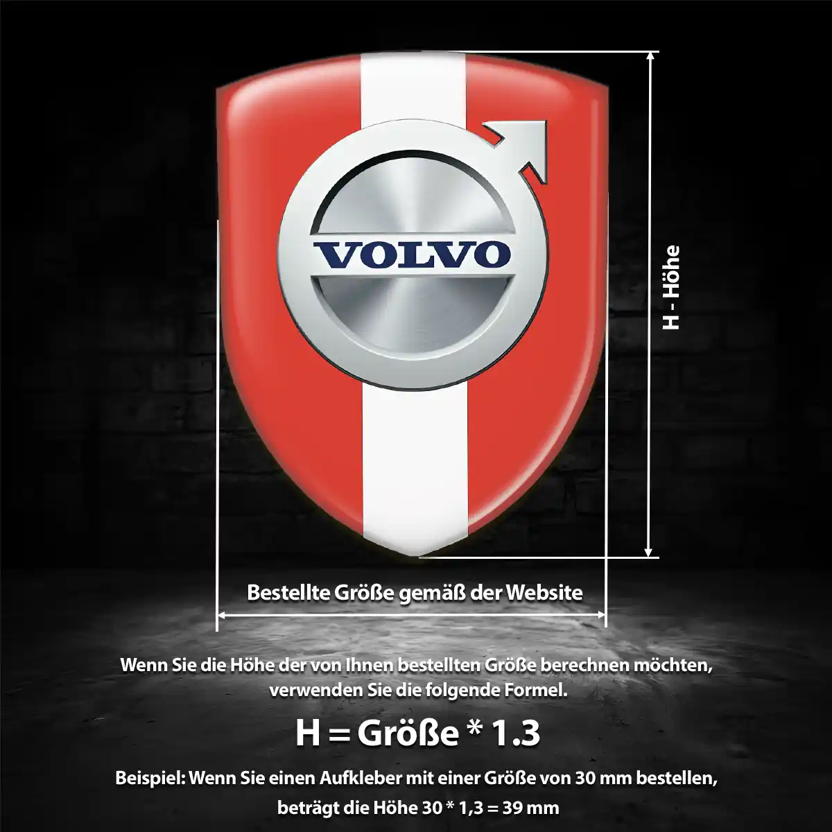 Volvo Emblem Aufkleber Auto Hohe Qualität