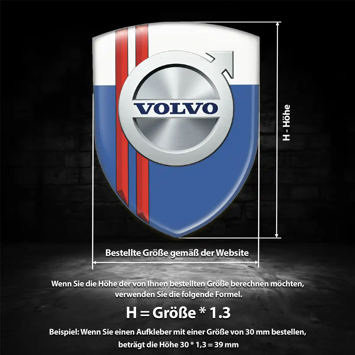 Volvo Emblem Aufkleber Auto Premium-Edition