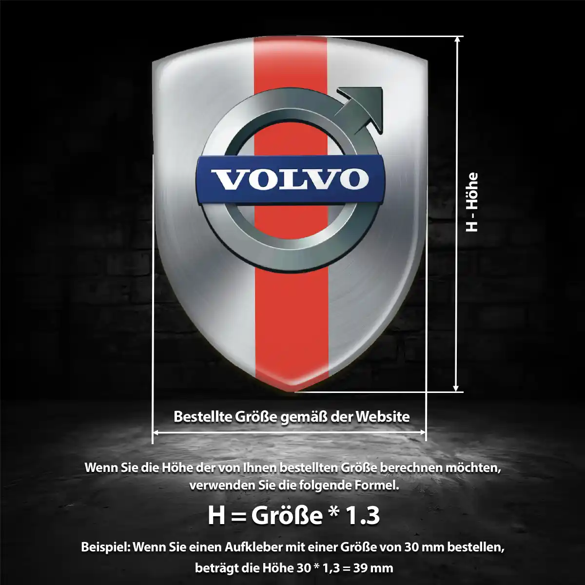 Volvo Emblem Aufkleber Erstklassige Qualität