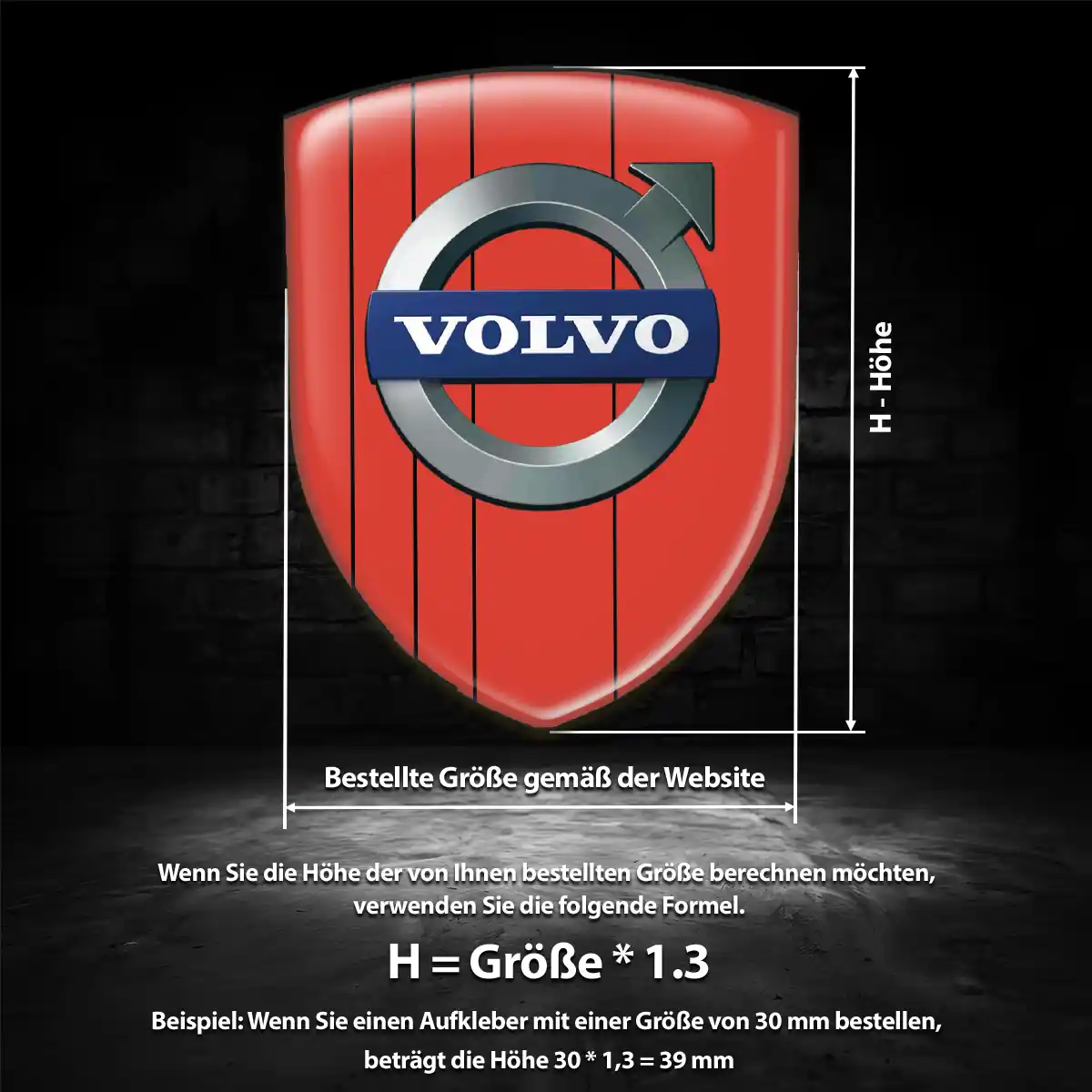 Volvo Emblem Aufkleber Hohe Qualität