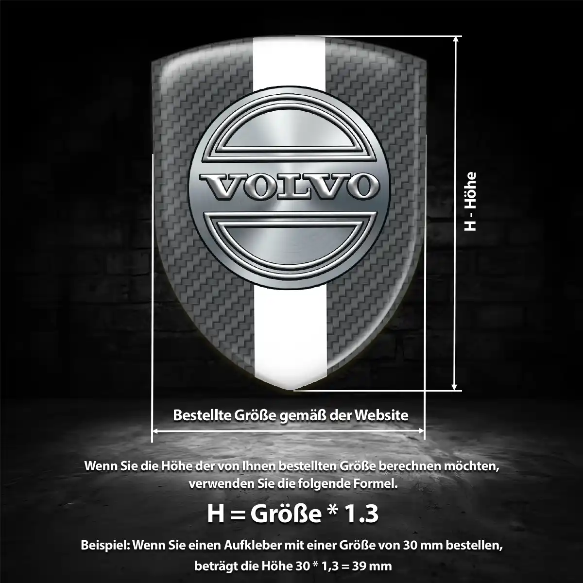 Volvo Emblem Aufkleber Interieurdesign