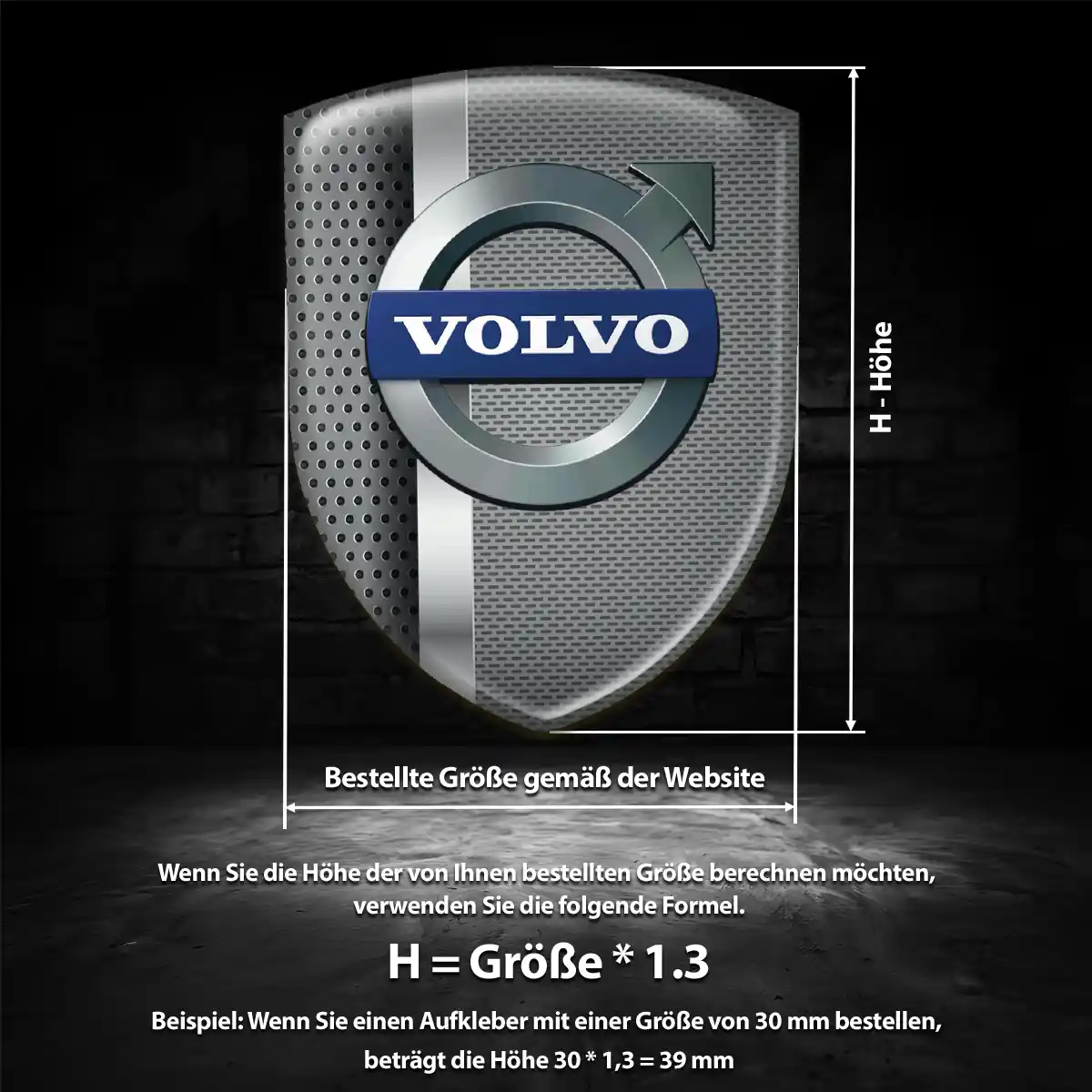 Volvo Emblem Aufkleber Modernes Design