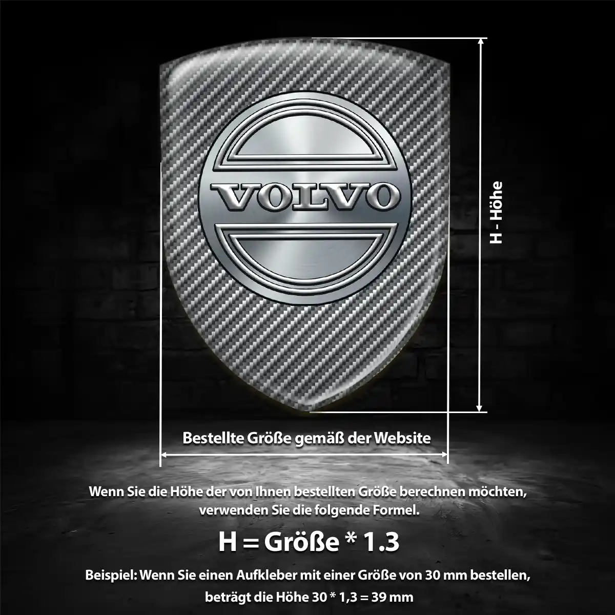 Volvo Emblem Aufkleber Premiumqualität