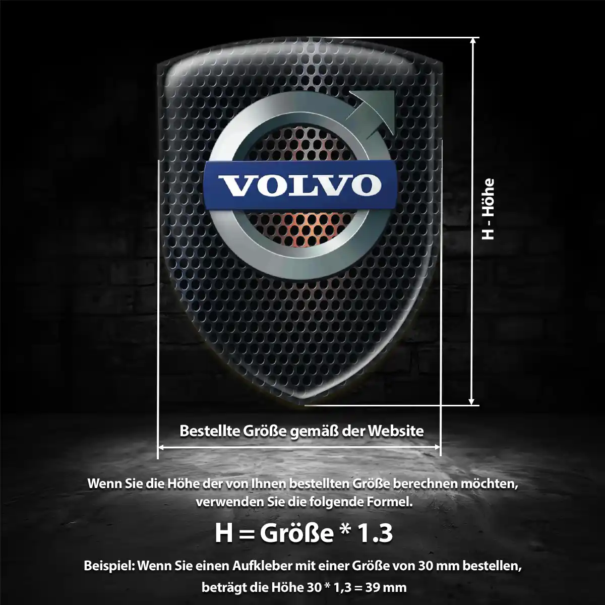 Volvo Emblem Aufkleber Tuningfahrzeug