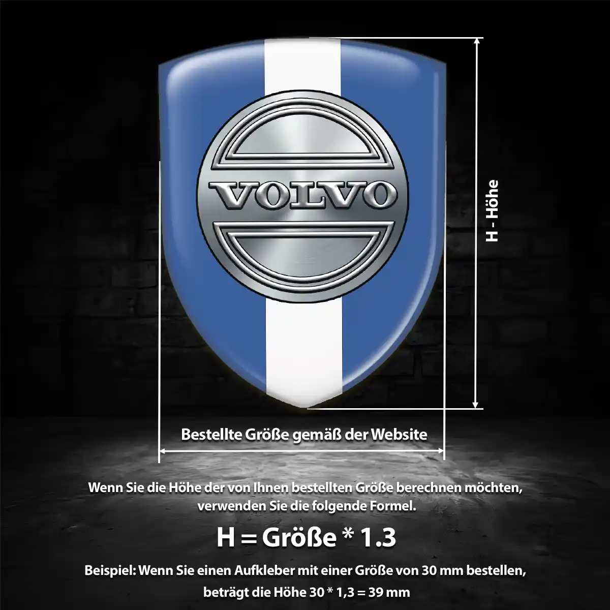 Volvo Emblem Aufkleber Wappen Anspruchsvolles Design