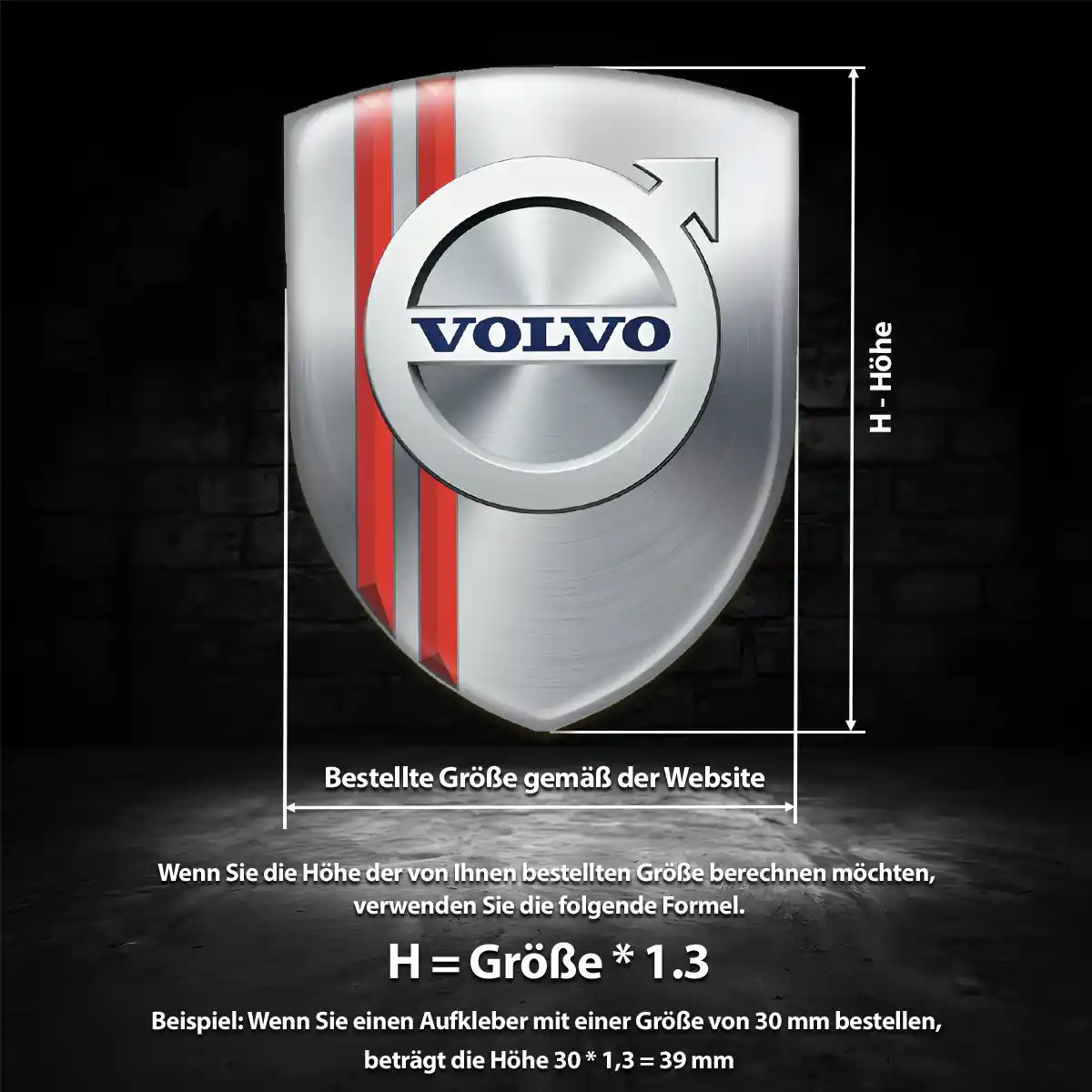Volvo Emblem Aufkleber Wappen Auto Edles Design