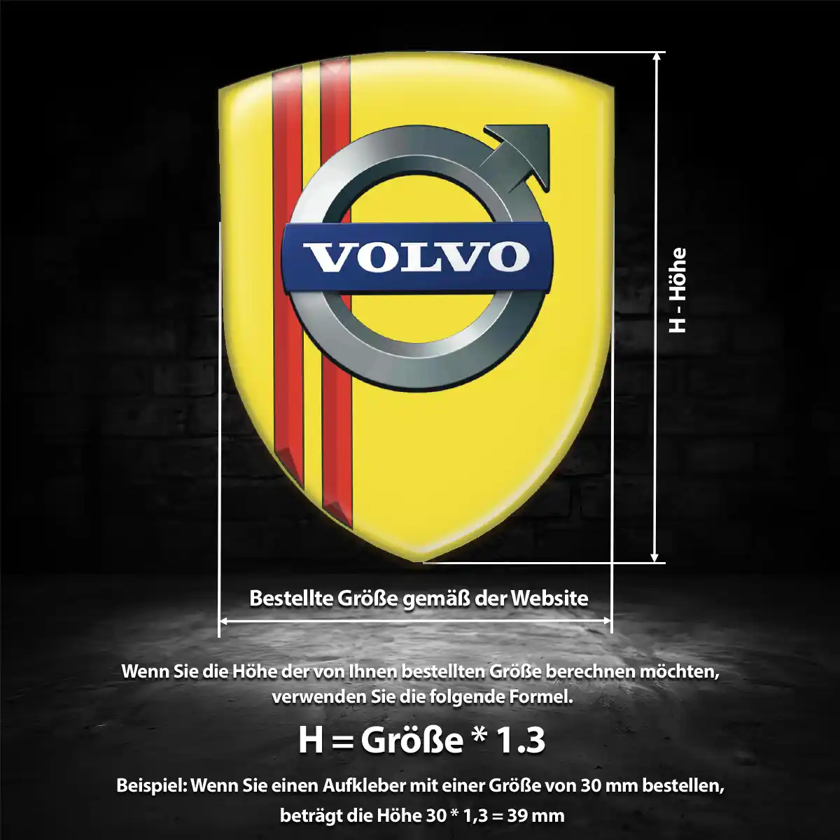Volvo Emblem Aufkleber Wappen Auto Elegantes Design