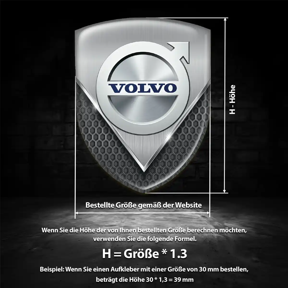 Volvo Emblem Aufkleber Wappen Auto Hohe Qualität