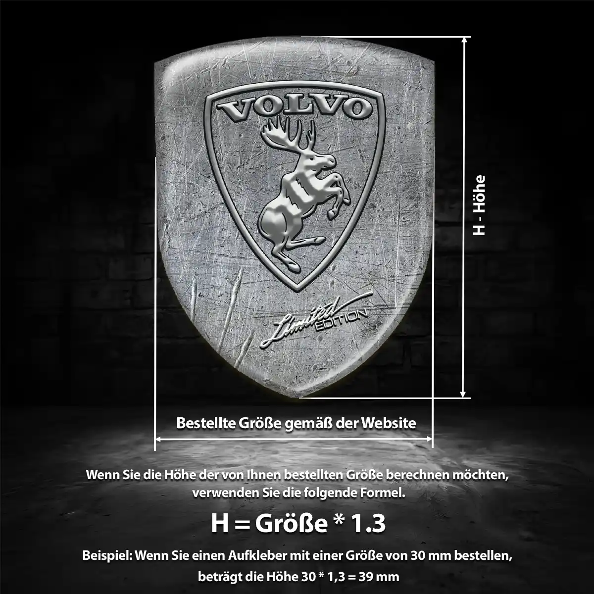 Volvo Emblem Aufkleber Wappen Auto Markenedition