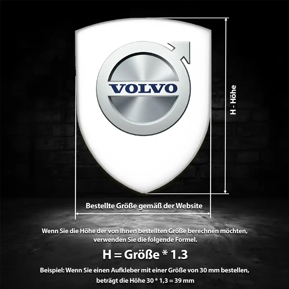 Volvo Emblem Aufkleber Wappen Auto Modernes Design