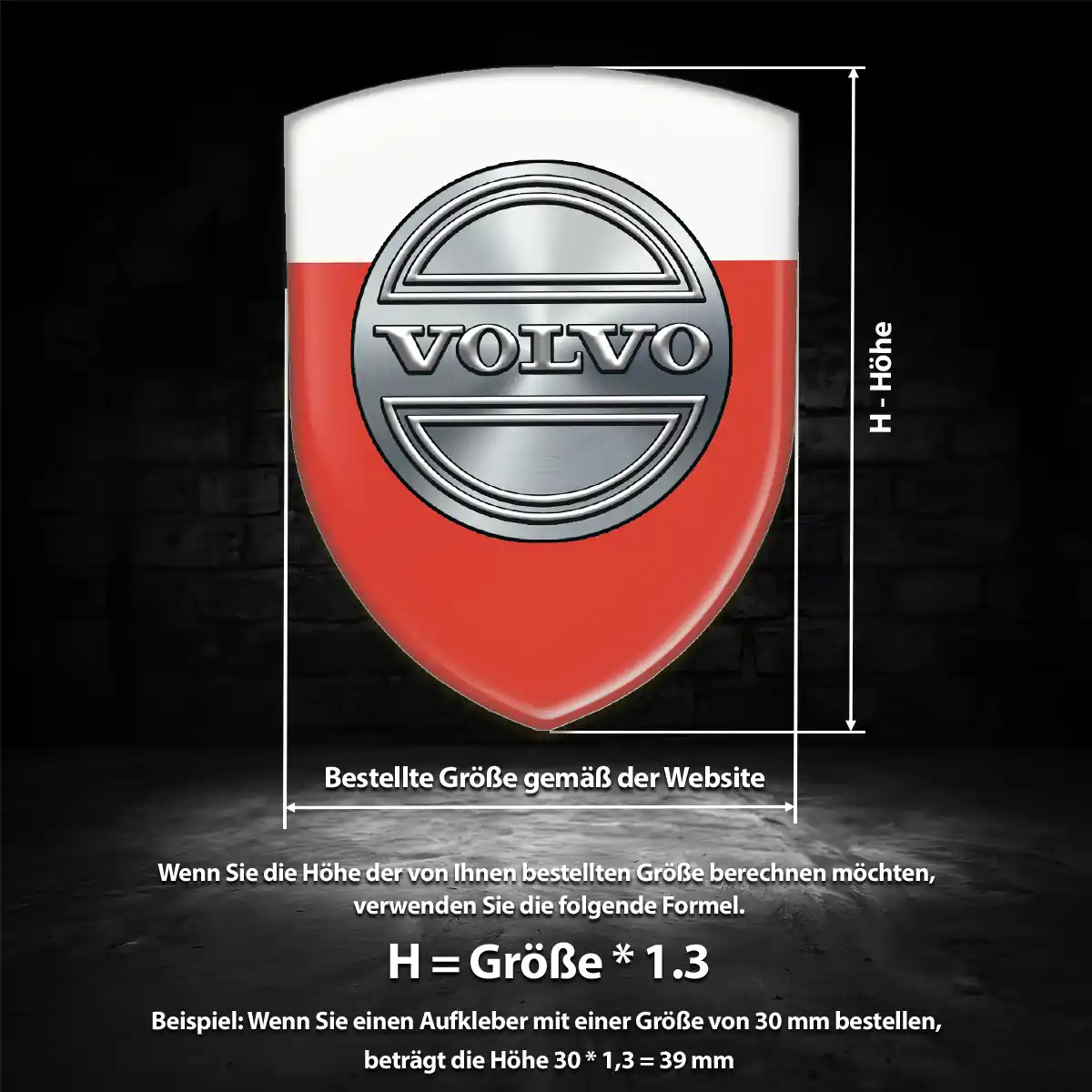 Volvo Emblem Aufkleber Wappen Erstklassige Qualität