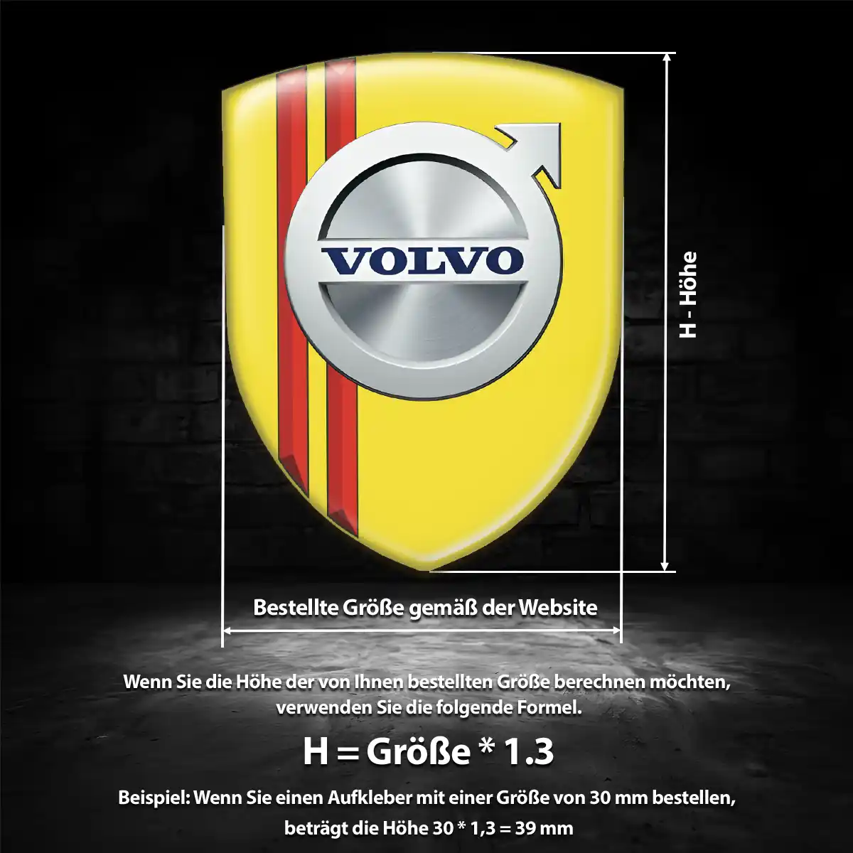 Volvo Emblem Aufkleber Wappen Modernes Design