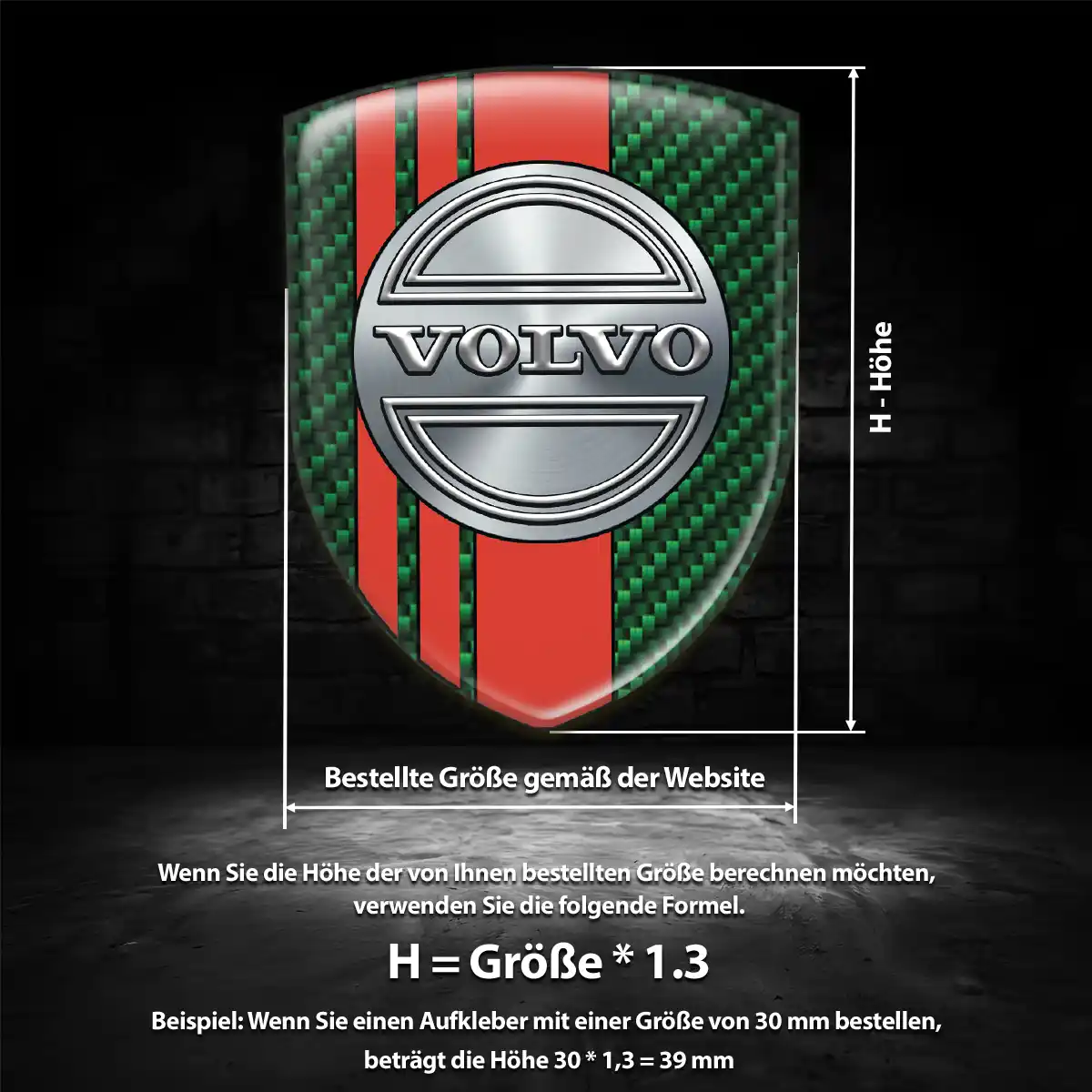 Volvo Emblem Aufkleber Wappen Premium-Edition