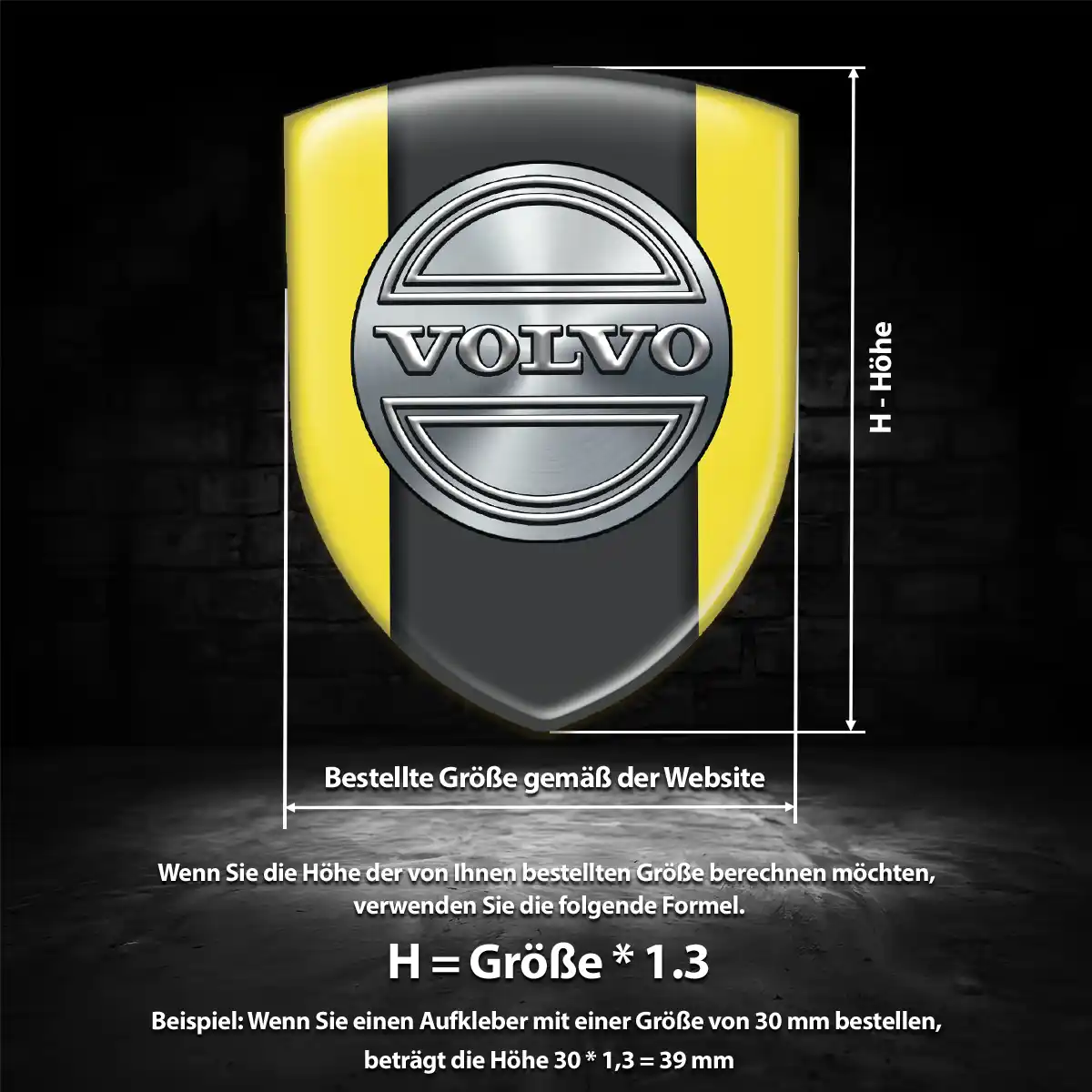 Volvo Emblem Aufkleber Wappen Stilvolles Design