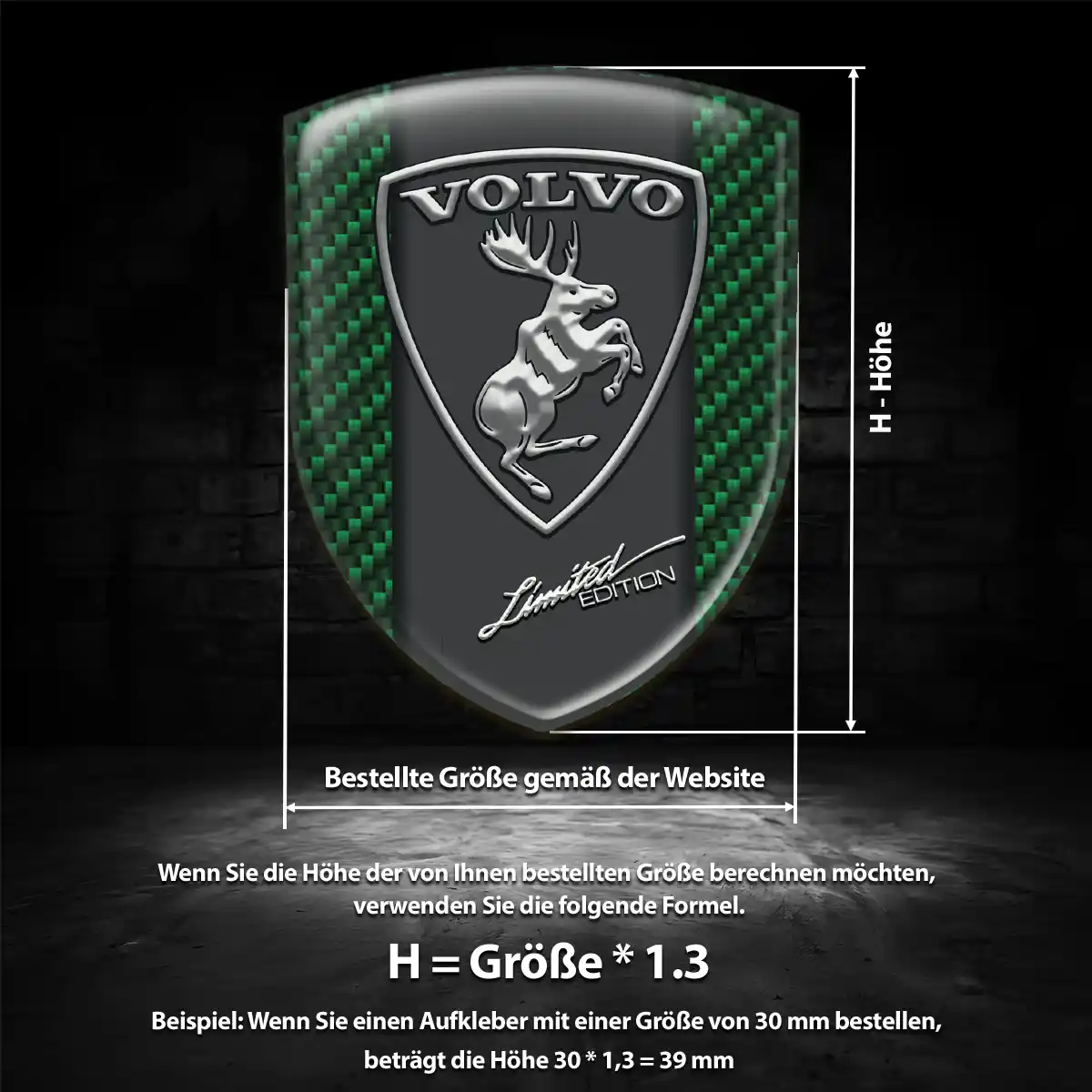 Volvo Emblem Aufkleber Wappen Tuningfahrzeug