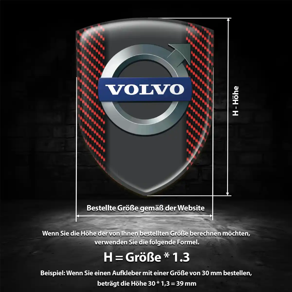 Volvo Emblem Wappen Aufkleber Ausdrucksstarkes Design