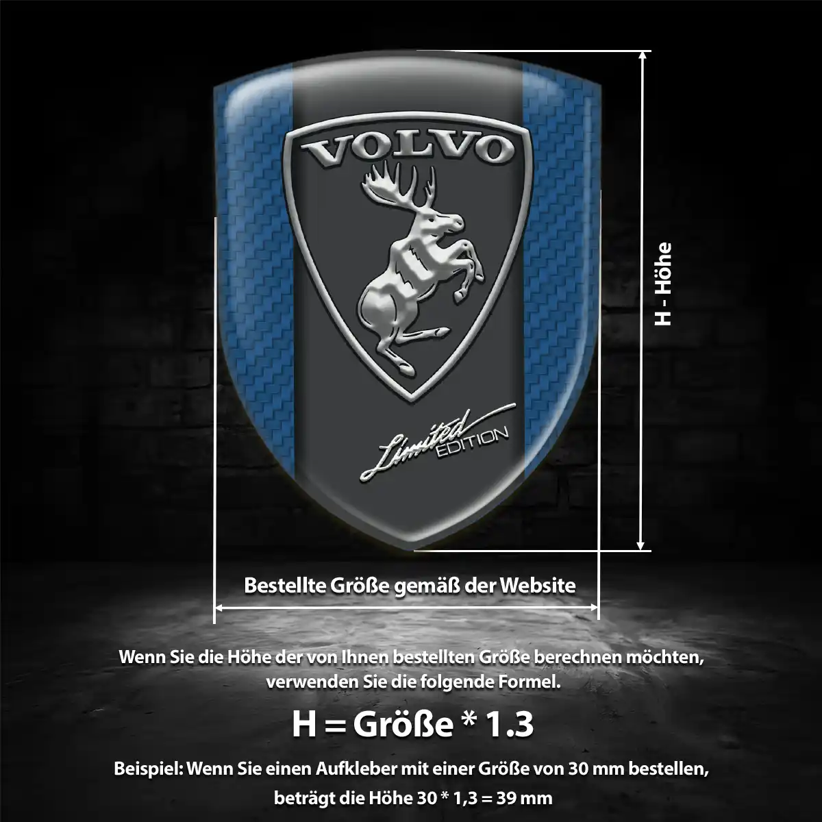 Volvo Emblem Wappen Aufkleber Auto Edles Design