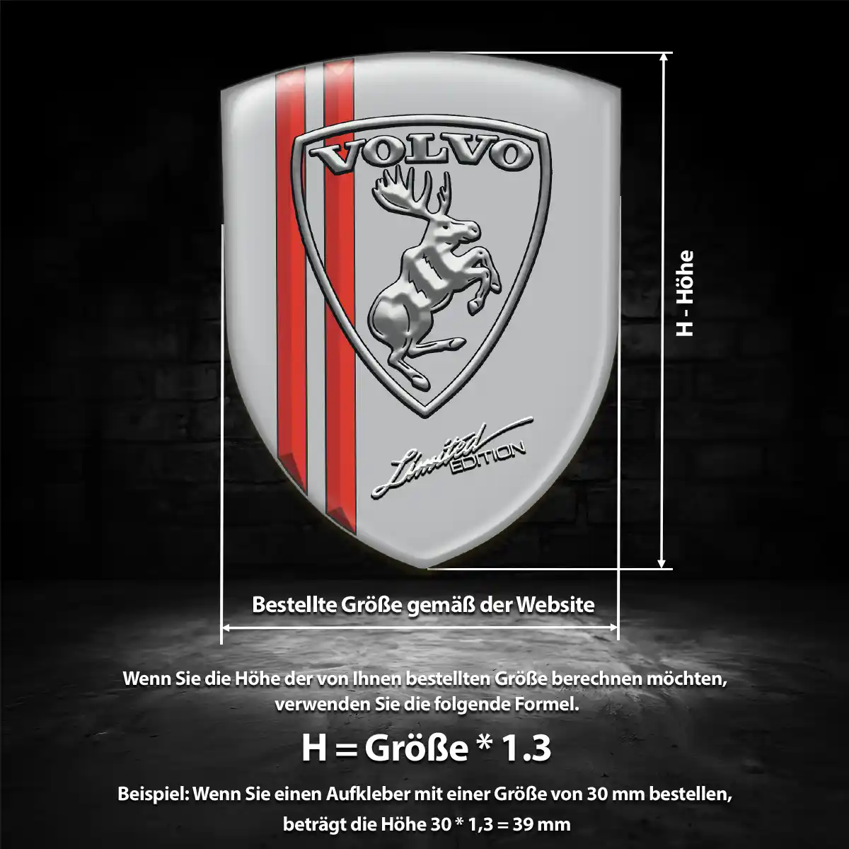 Volvo Emblem Wappen Aufkleber Auto Elegantes Design