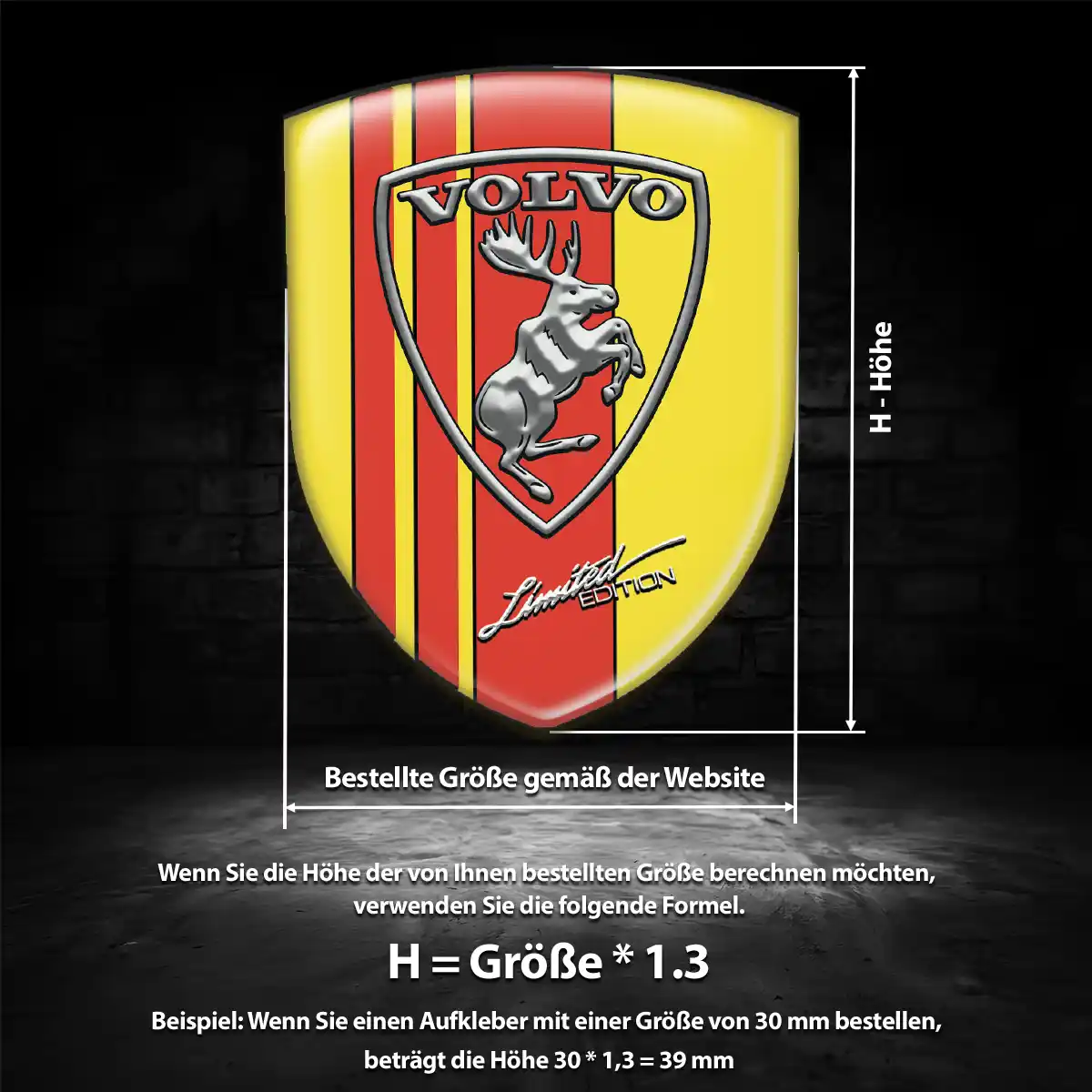 Volvo Emblem Wappen Aufkleber Auto Interieurdesign