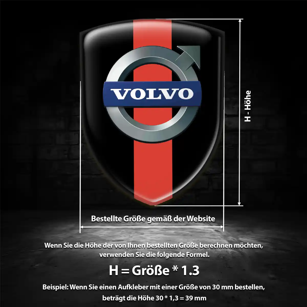 Volvo Emblem Wappen Aufkleber Auto Modernes Design