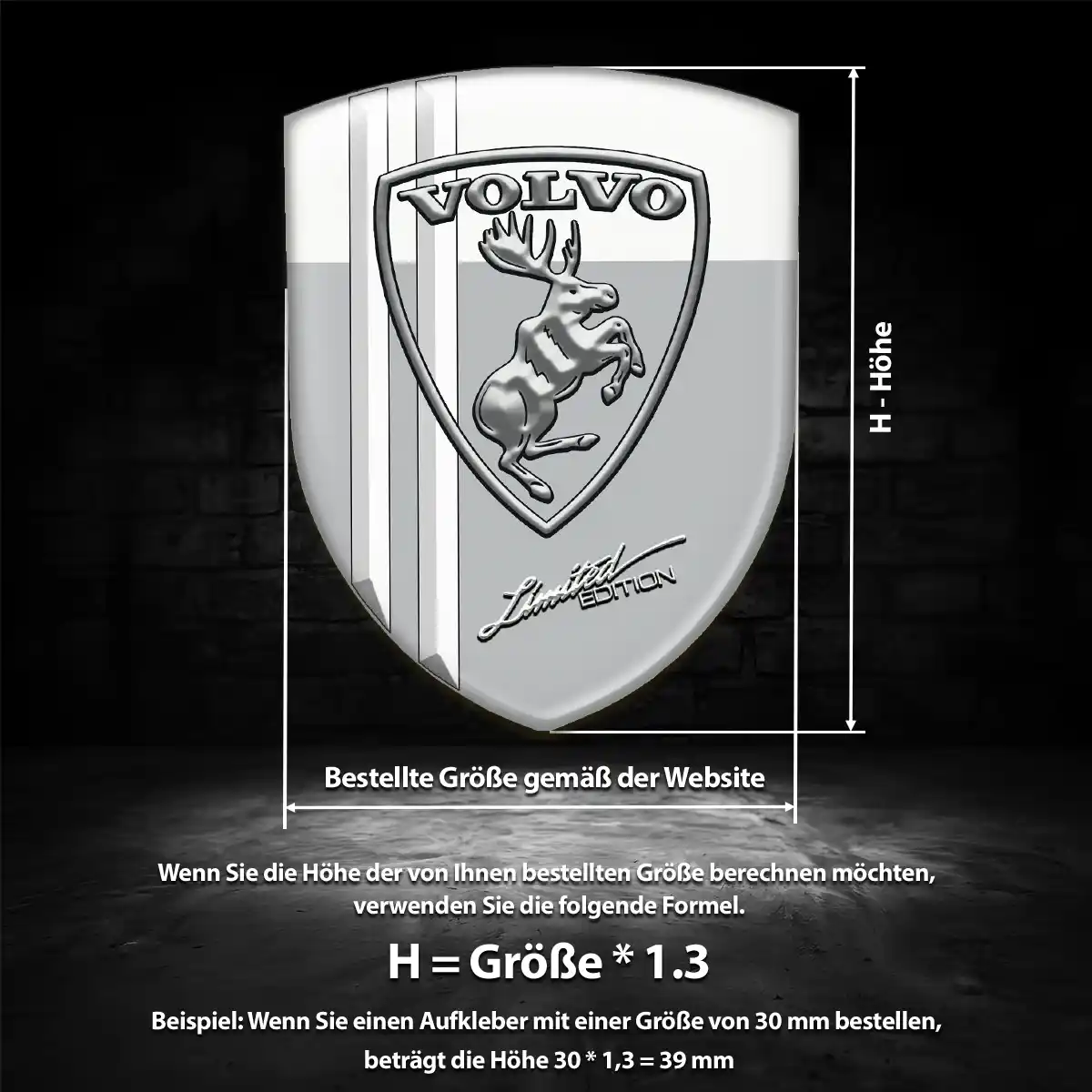 Volvo Emblem Wappen Aufkleber Auto Premiumqualität
