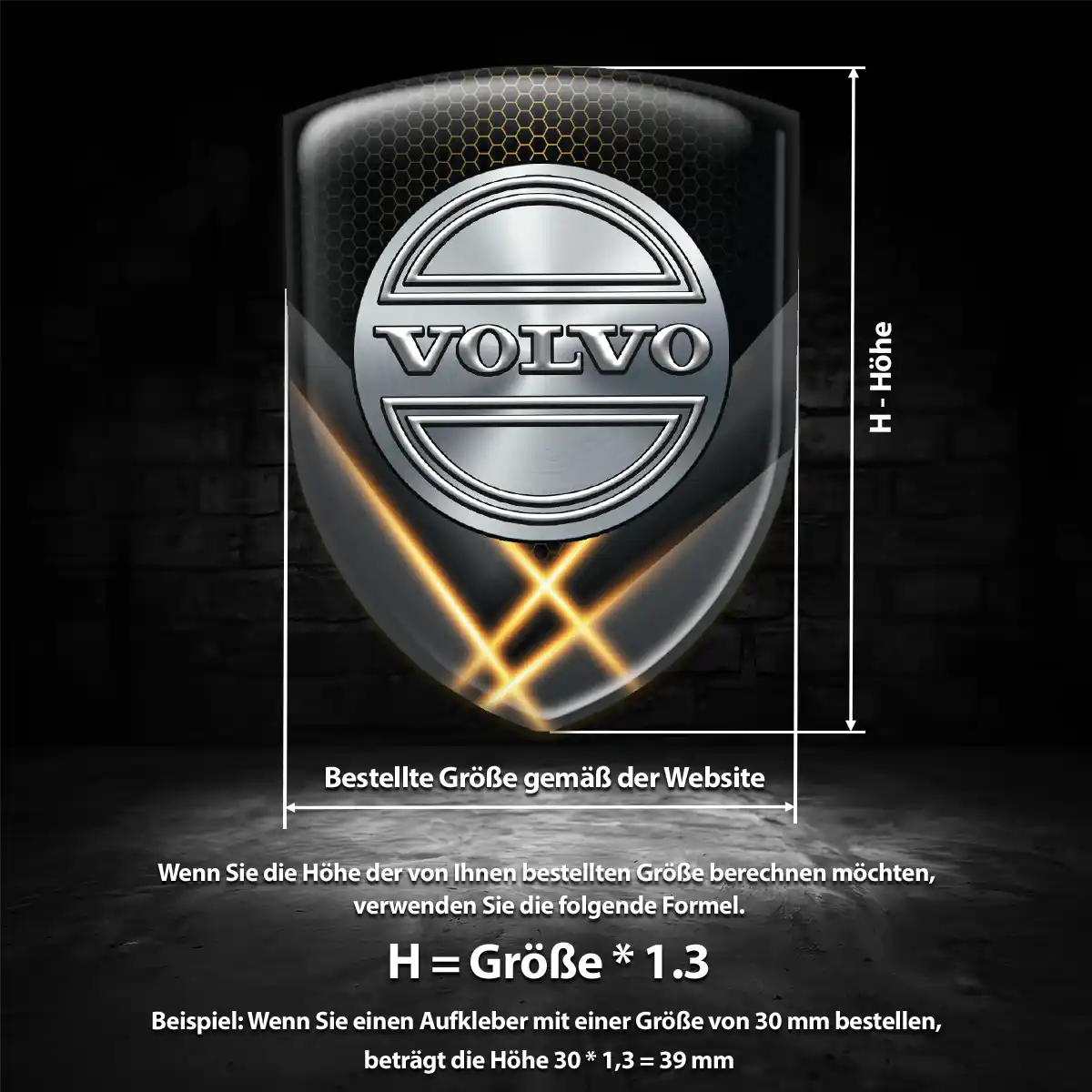 Volvo Emblem Wappen Aufkleber Auto Stilvolles Design