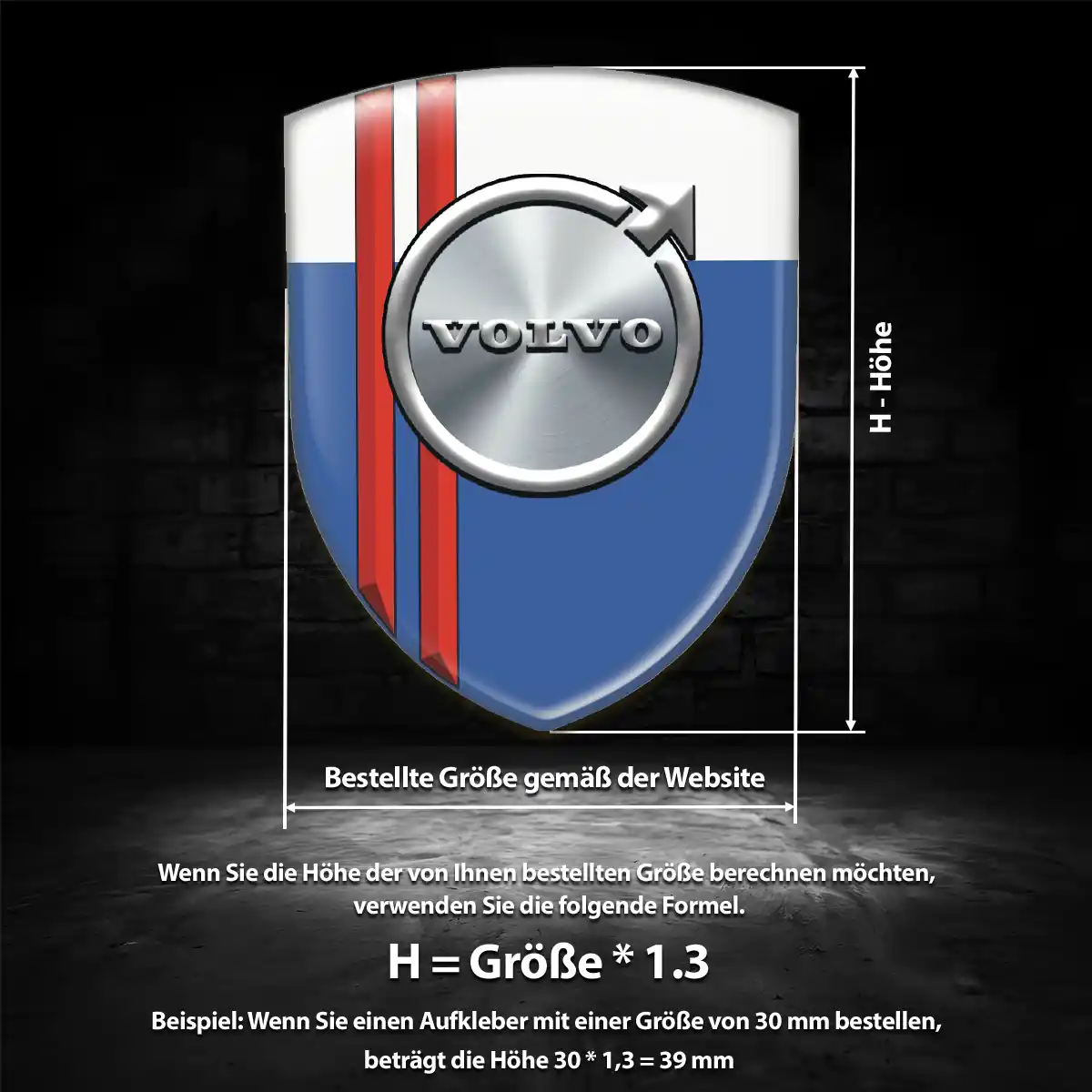 Volvo Emblem Wappen Aufkleber Auto Tuningfahrzeug