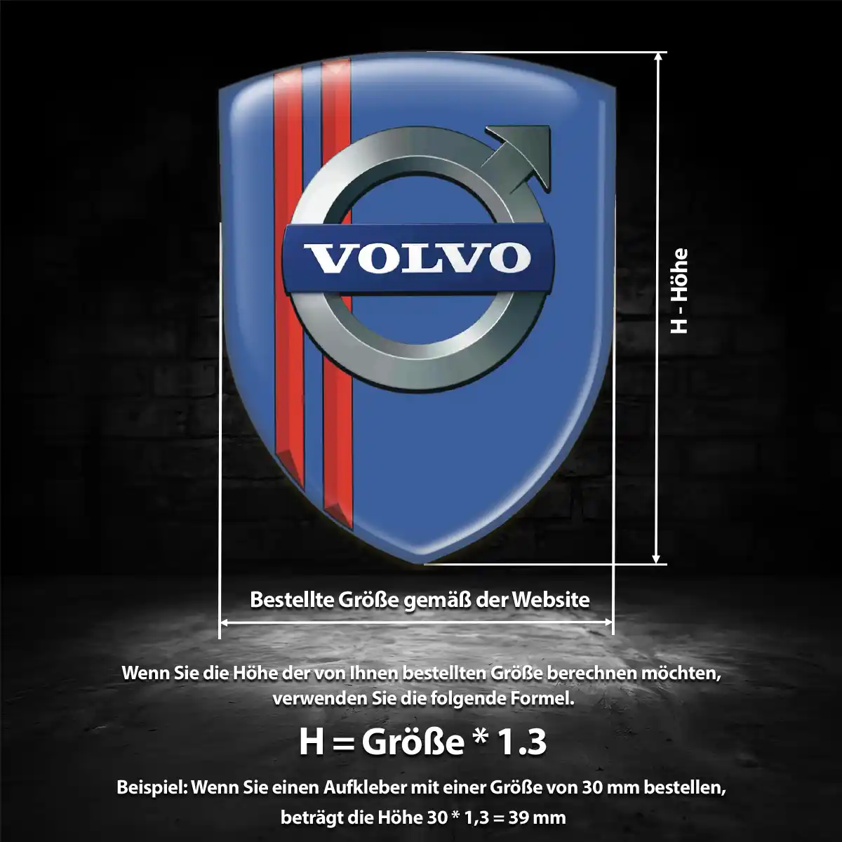 Volvo Emblem Wappen Aufkleber Edles Design
