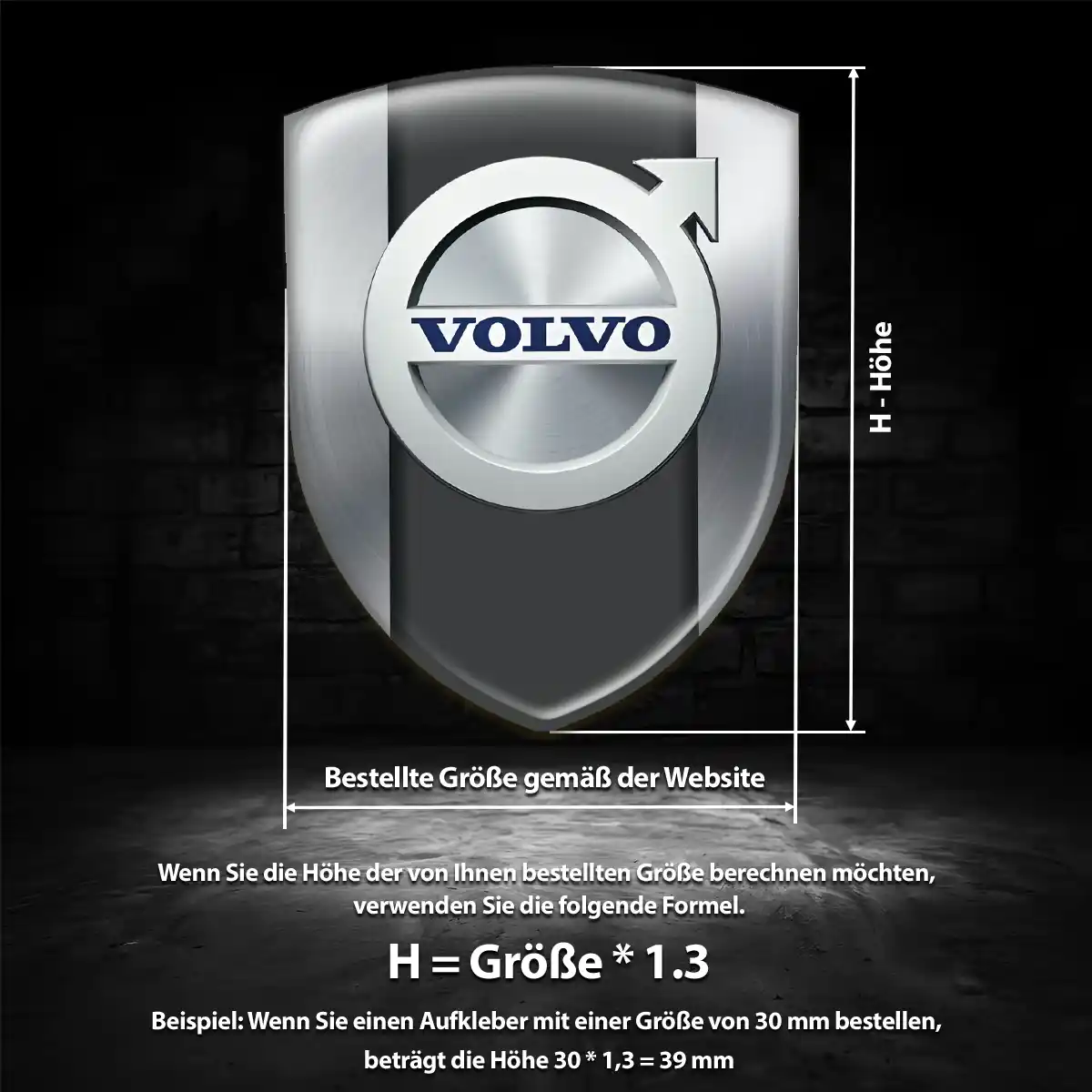 Volvo Emblem Wappen Aufkleber Elegantes Design