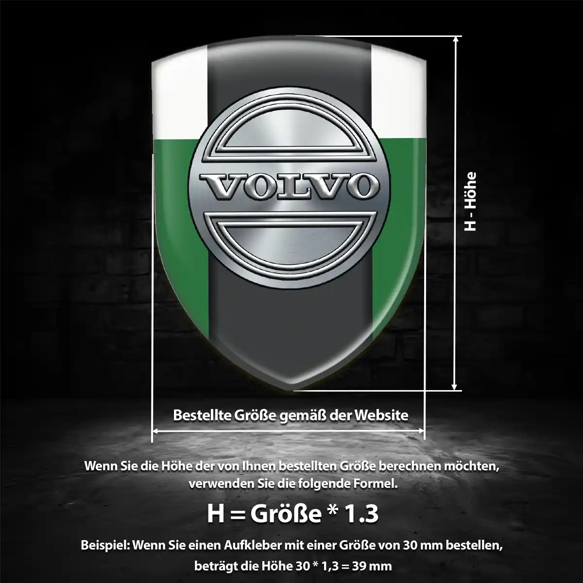 Volvo Emblem Wappen Aufkleber Erstklassige Qualität