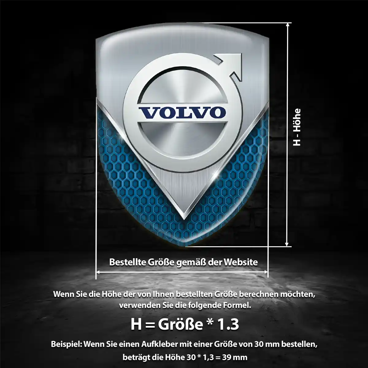 Volvo Emblem Wappen Aufkleber Exterieurdesign