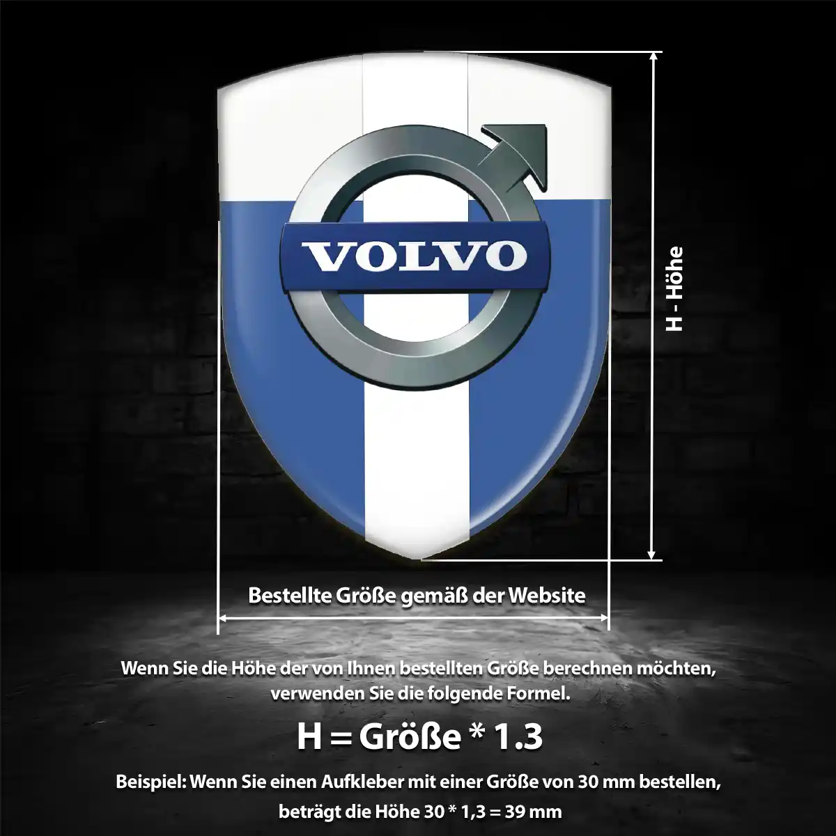 Volvo Emblem Wappen Aufkleber Stilvolles Design