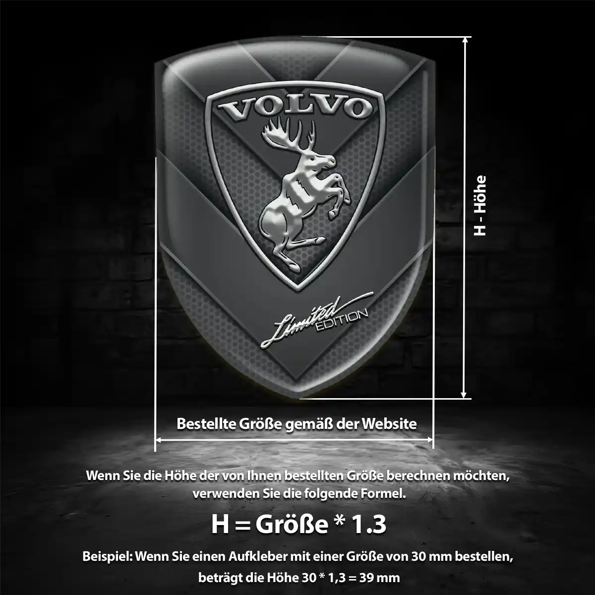 Volvo Emblem Wappen Aufkleber Tuningfahrzeug