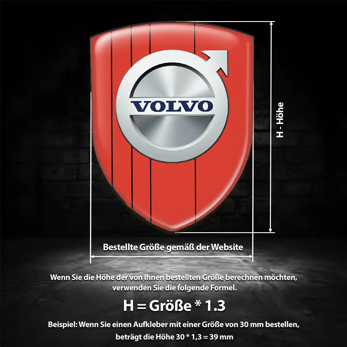 Volvo Emblem Wappen Auto Premiumqualität