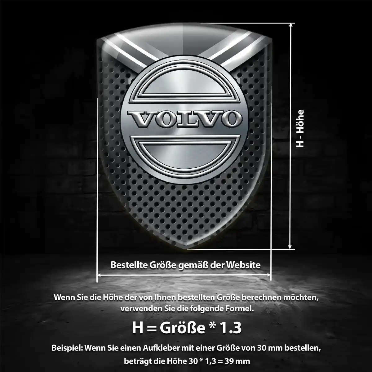 Volvo Emblem Wappen Luxus-Edition